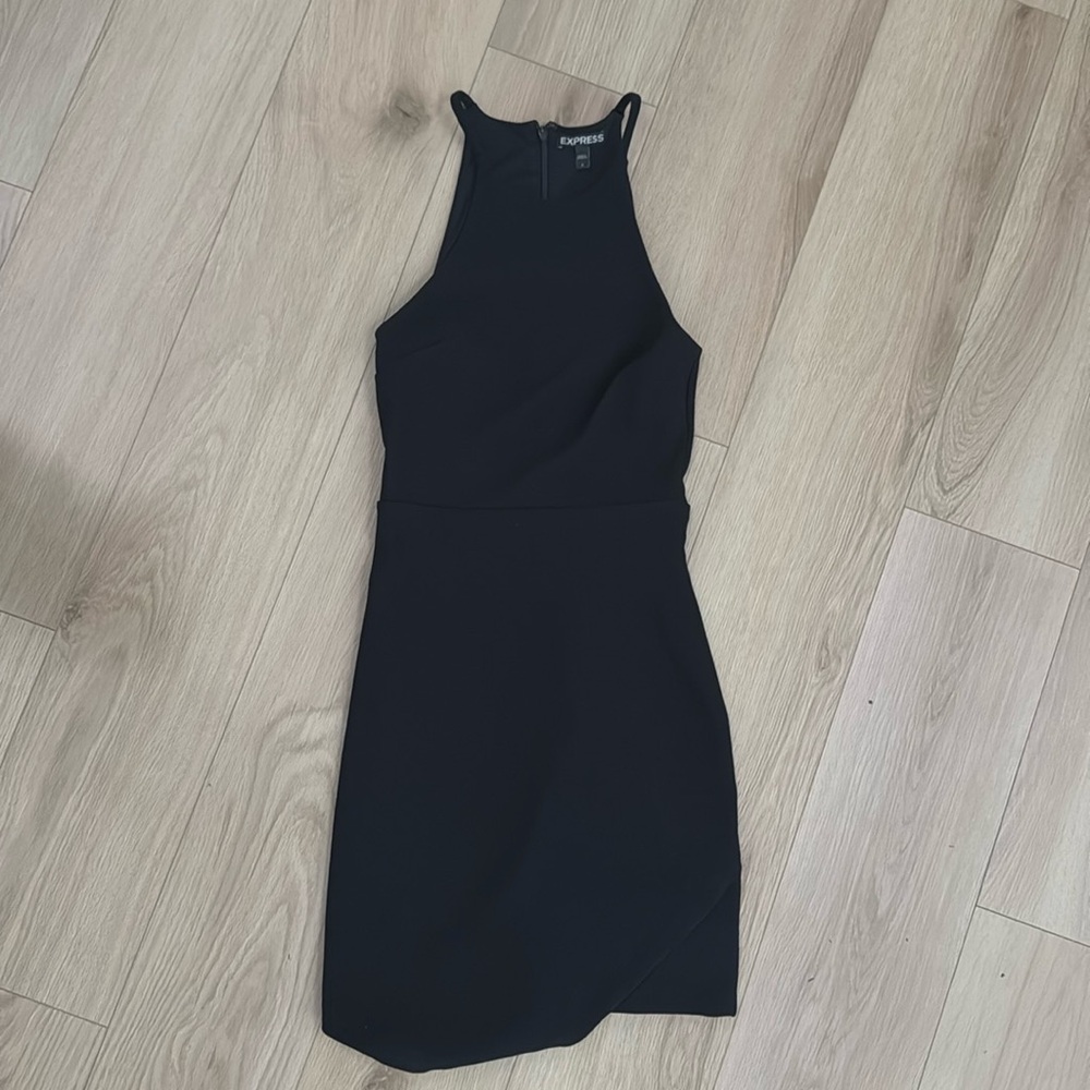 Express Black Halter Mini Dress